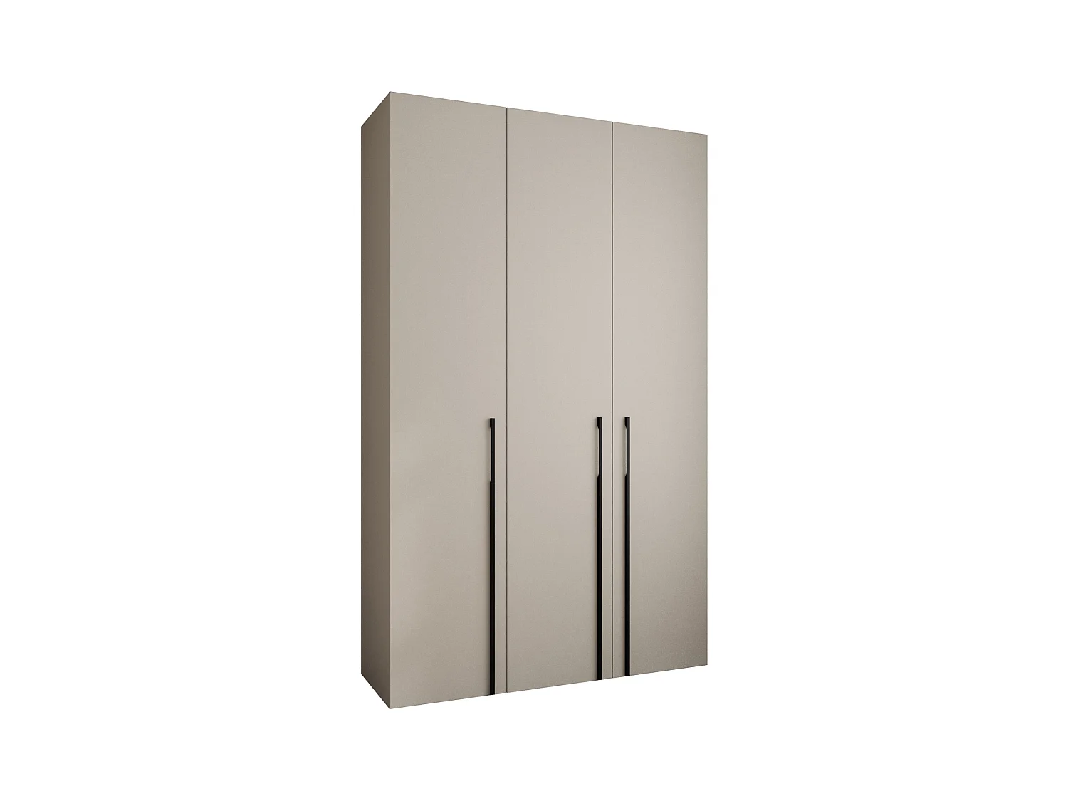 Drehtürenschrank Como 3 245,5/150/50 3-türig (Kaschmir/Schwarz)