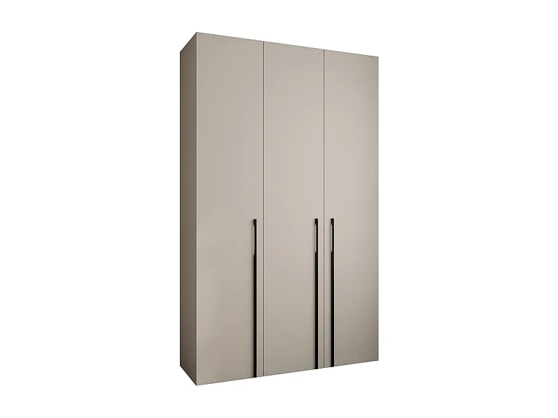 Drehtürenschrank Como 3 245,5/150/50 3-türig (Kaschmir/Schwarz)