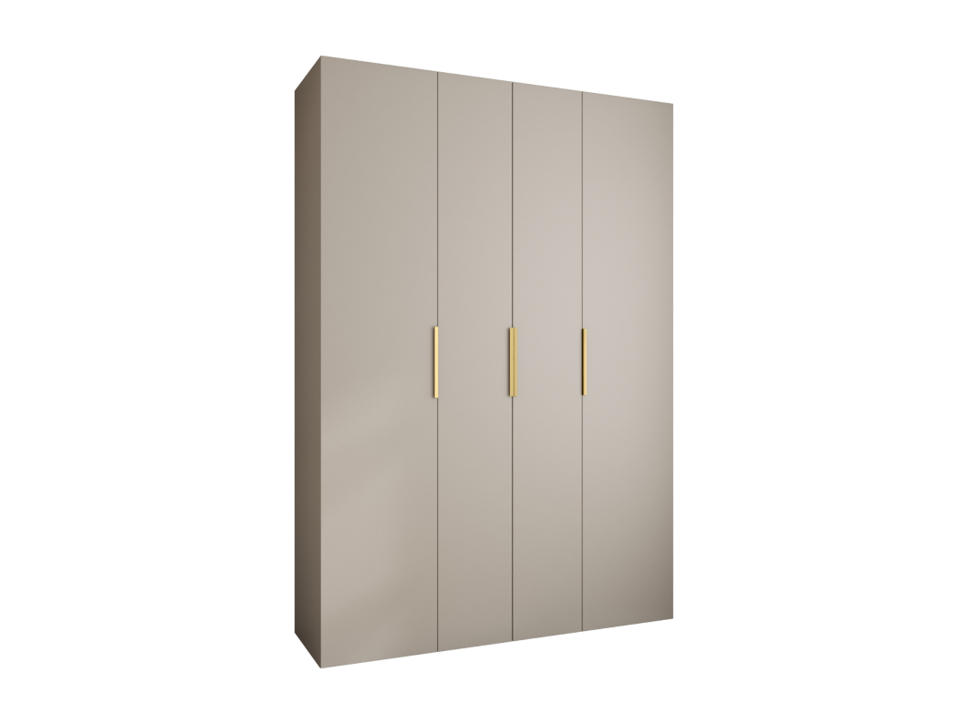 Armadio Como 4 a ante battenti 245,5/170/50 4 porte (cashmere/oro)