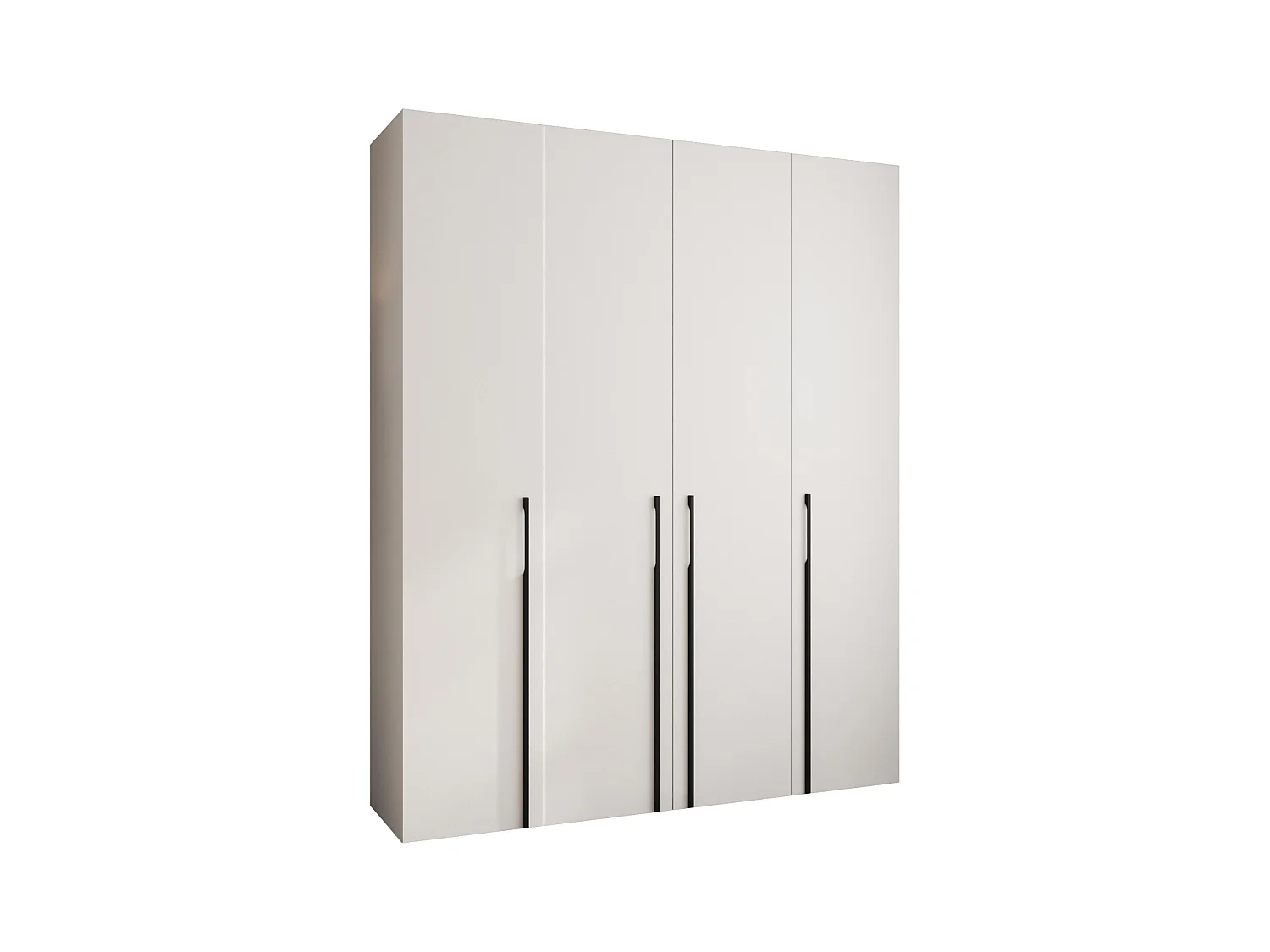 Armoire à portes battantes Como 3 245,5/200/40 4 portes (blanc/noir)