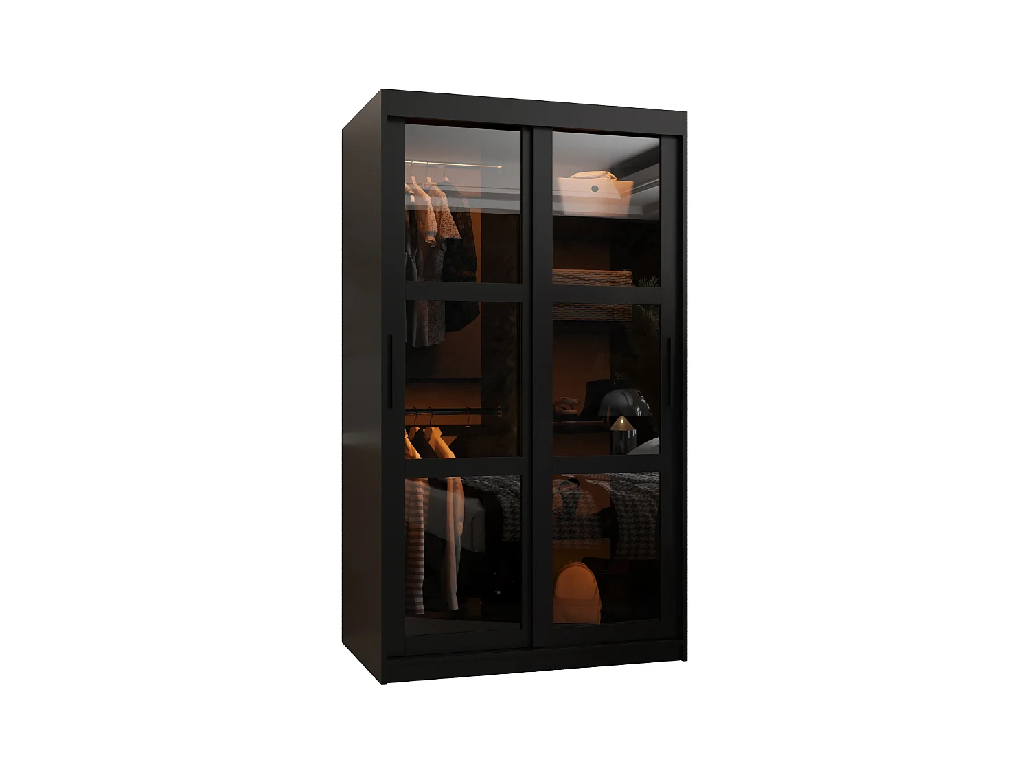 ARMOIRE DOME À PORTES COULISSANTES 200/100/62 2 Portes (negro)