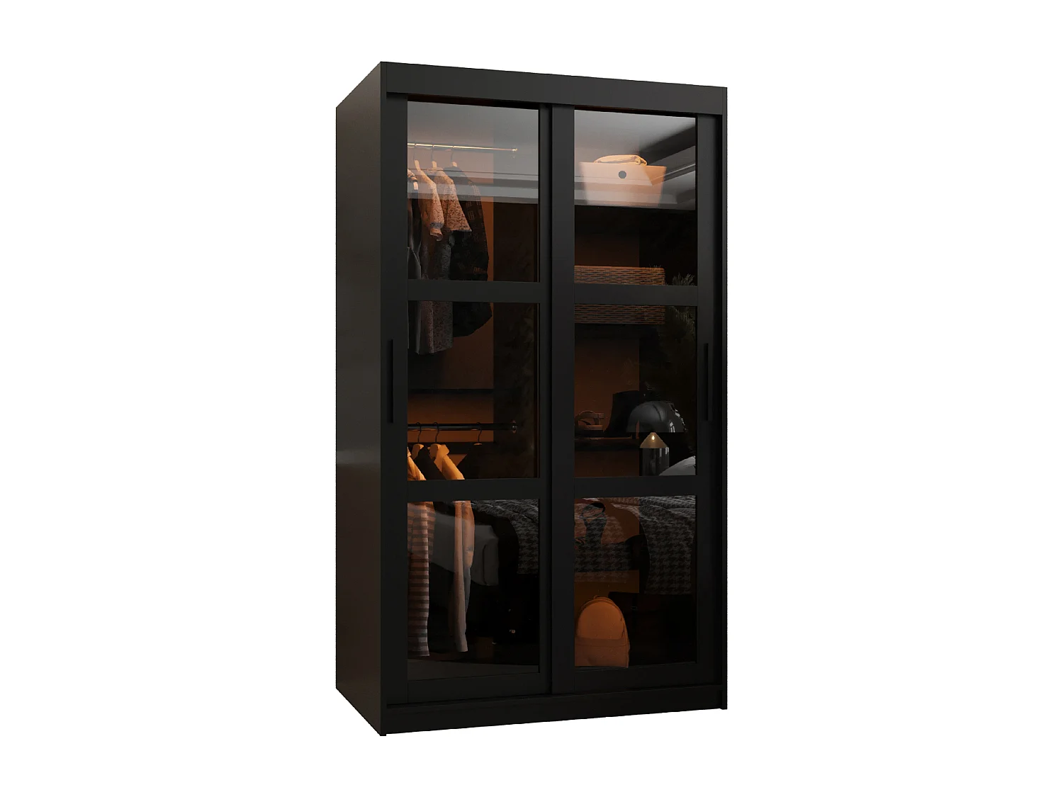 ARMOIRE DOME À PORTES COULISSANTES 200/100/62 2 Portes (negro)