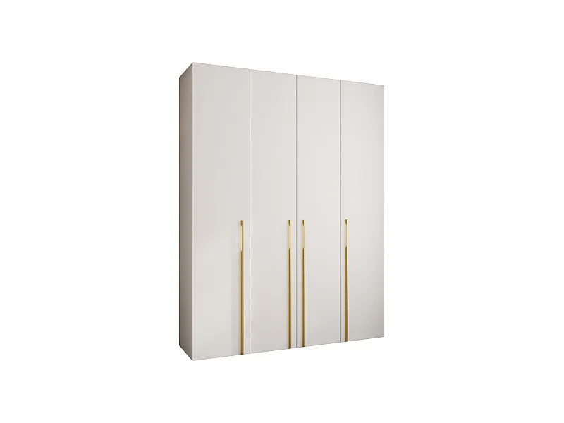 Drehtürenschrank Como 3 245,5/190/40 4-türig (Weiß/Gold)