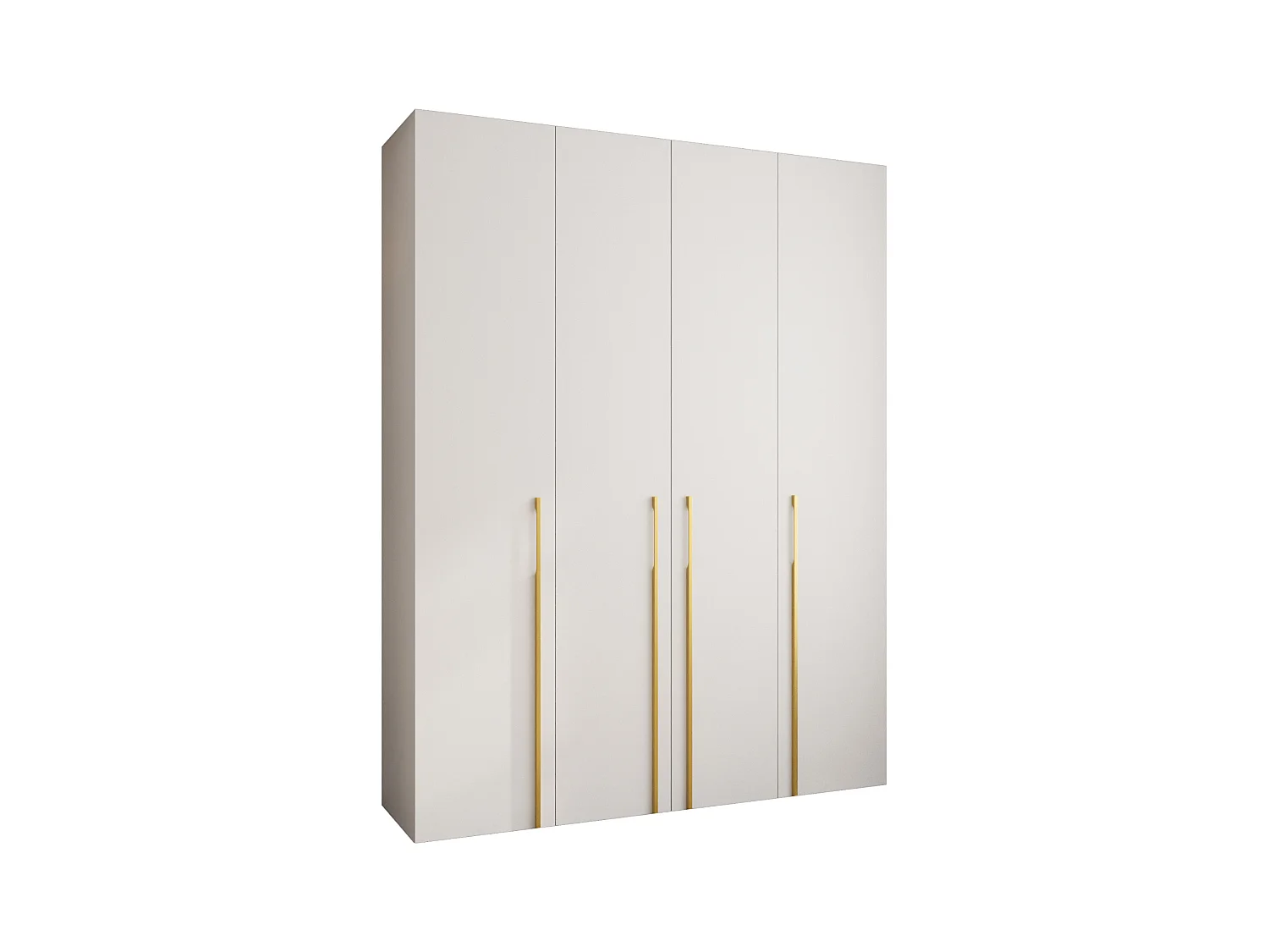 Armoire à portes battantes Como 3 245,5/190/40 4 portes (blanc/or)