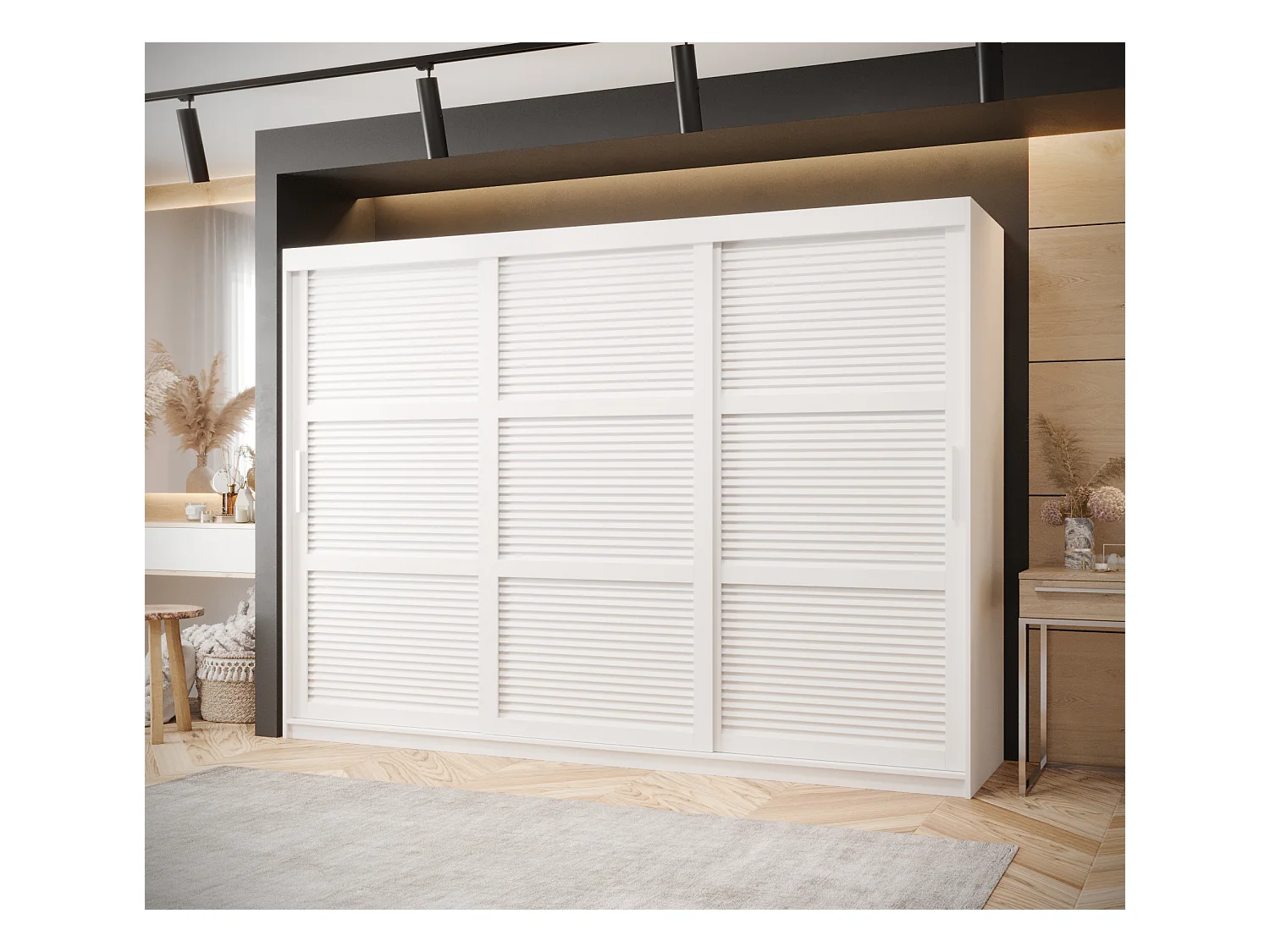 ZALUZJA KLEDINGKAST MET SCHUIFDEUREN 200/250/62 2 deuren (wit)