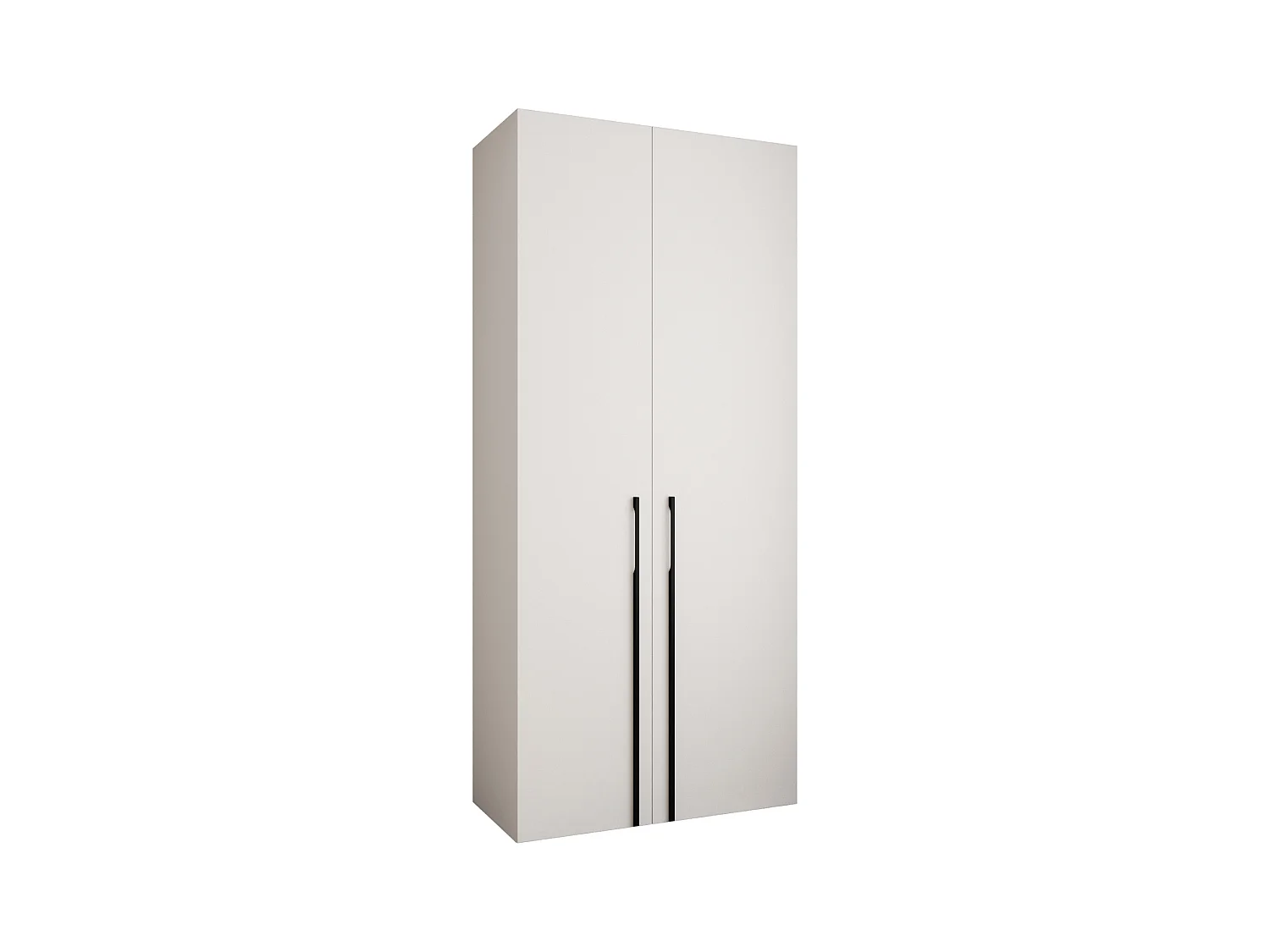 Armoire à portes battantes Como 3 245,5/110/50 2 portes (blanc/noir)