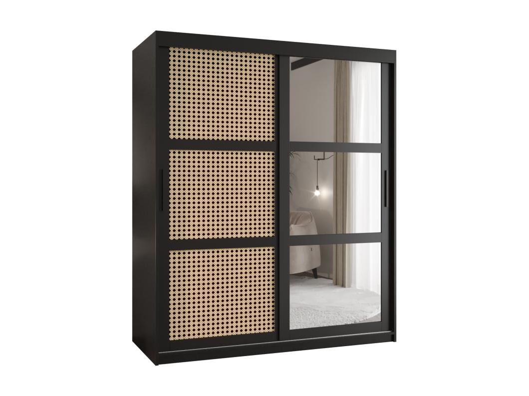 PLECIONKA 2 KLEDINGKAST MET SCHUIFDEUREN 200/150/62 2 deuren (zwart)