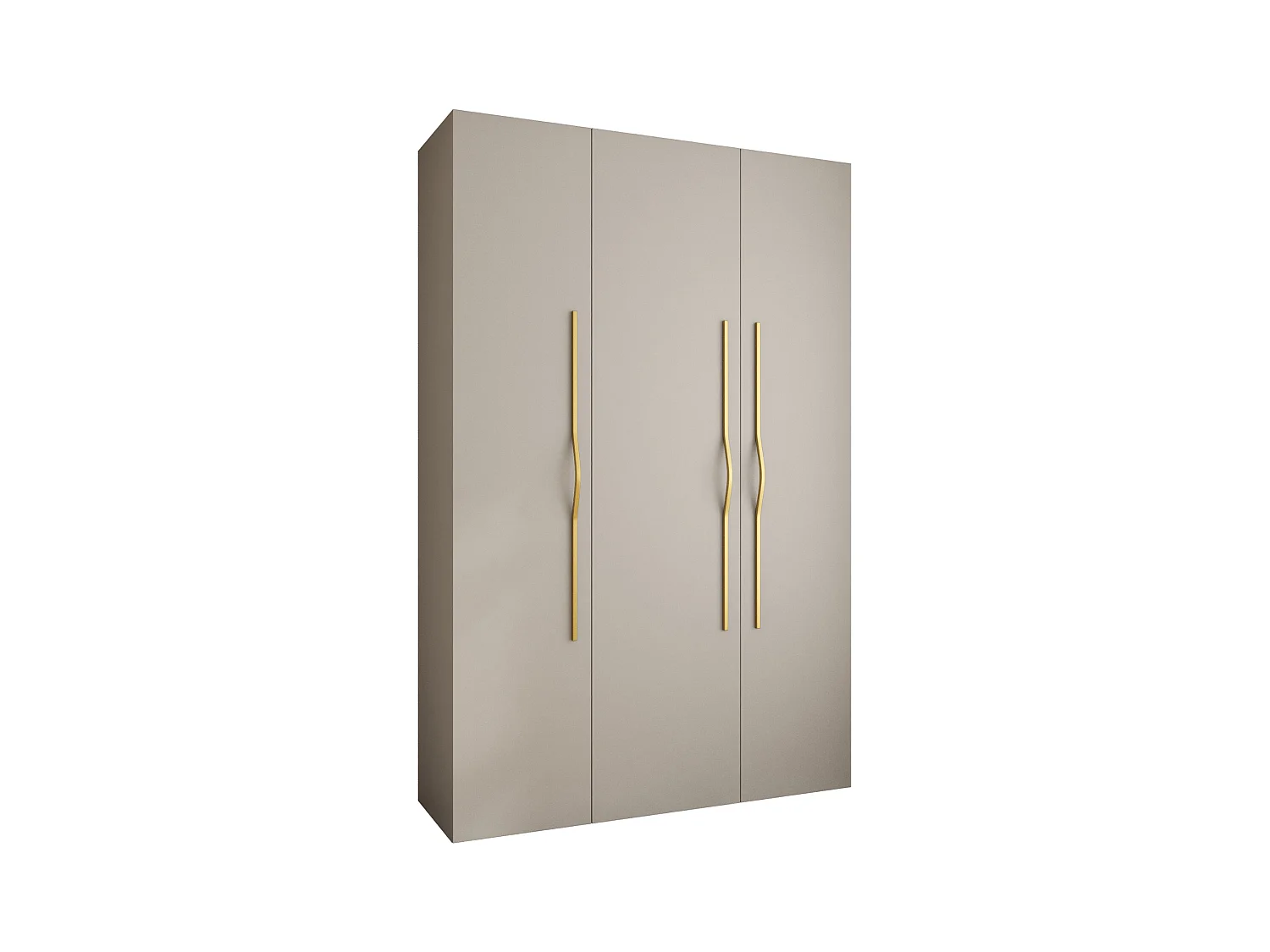 Armoire à portes battantes Como 2 245,5/160/40 3 portes (cachemire/or)