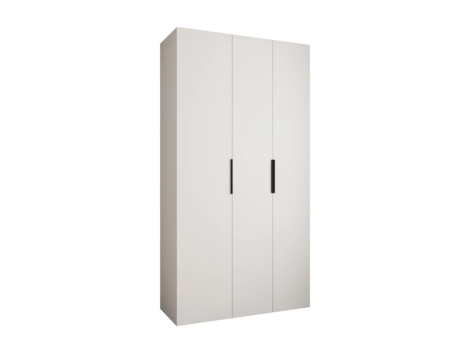 Armoire à portes battantes Como 4 245,5/130/50 3 portes (blanc/noir)