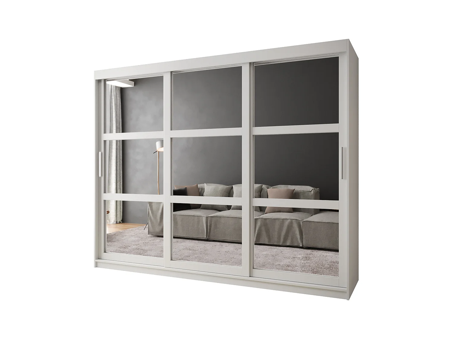 MIROR KLEDINGKAST MET SCHUIFDEUREN 200/250/62 2 deuren (wit)