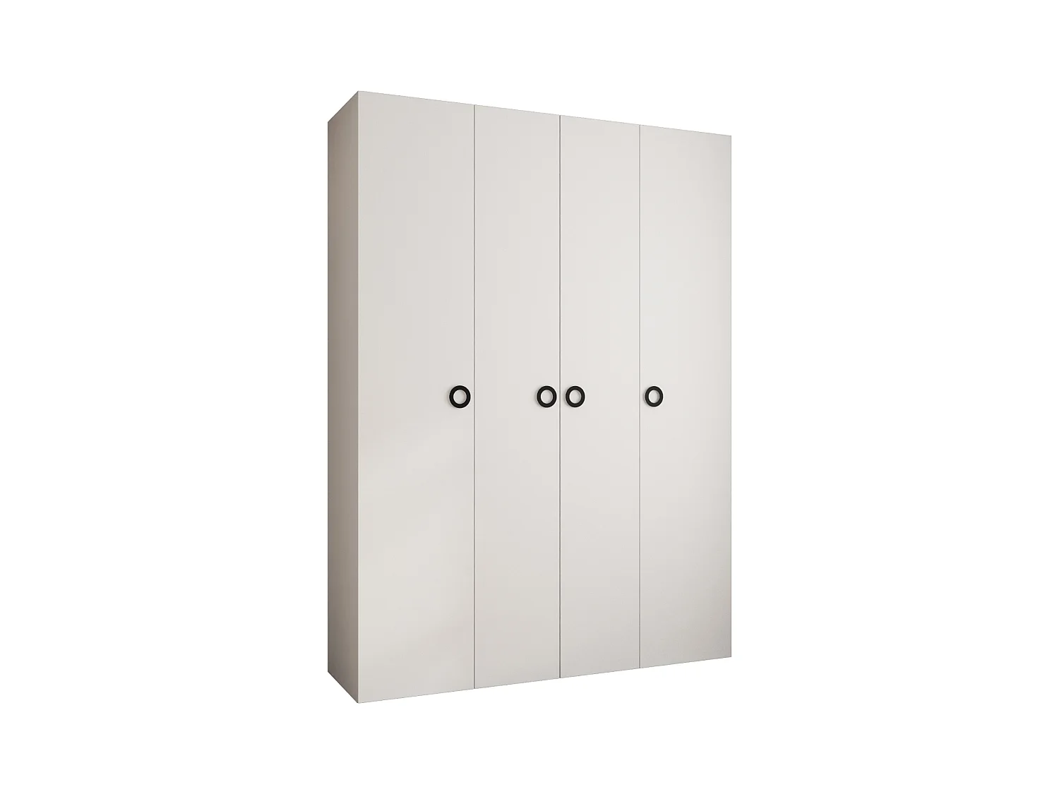 Armoire à portes battantes Como 1 245,5/180/40 4 portes (blanc/noir)