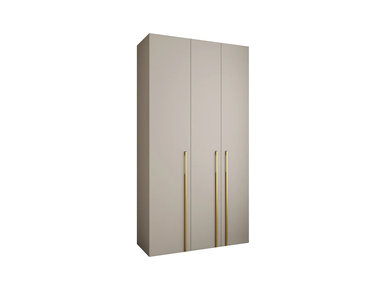 Drehtürenschrank Como 3 245,5/130/50 3-türig (Kaschmir/Gold)
