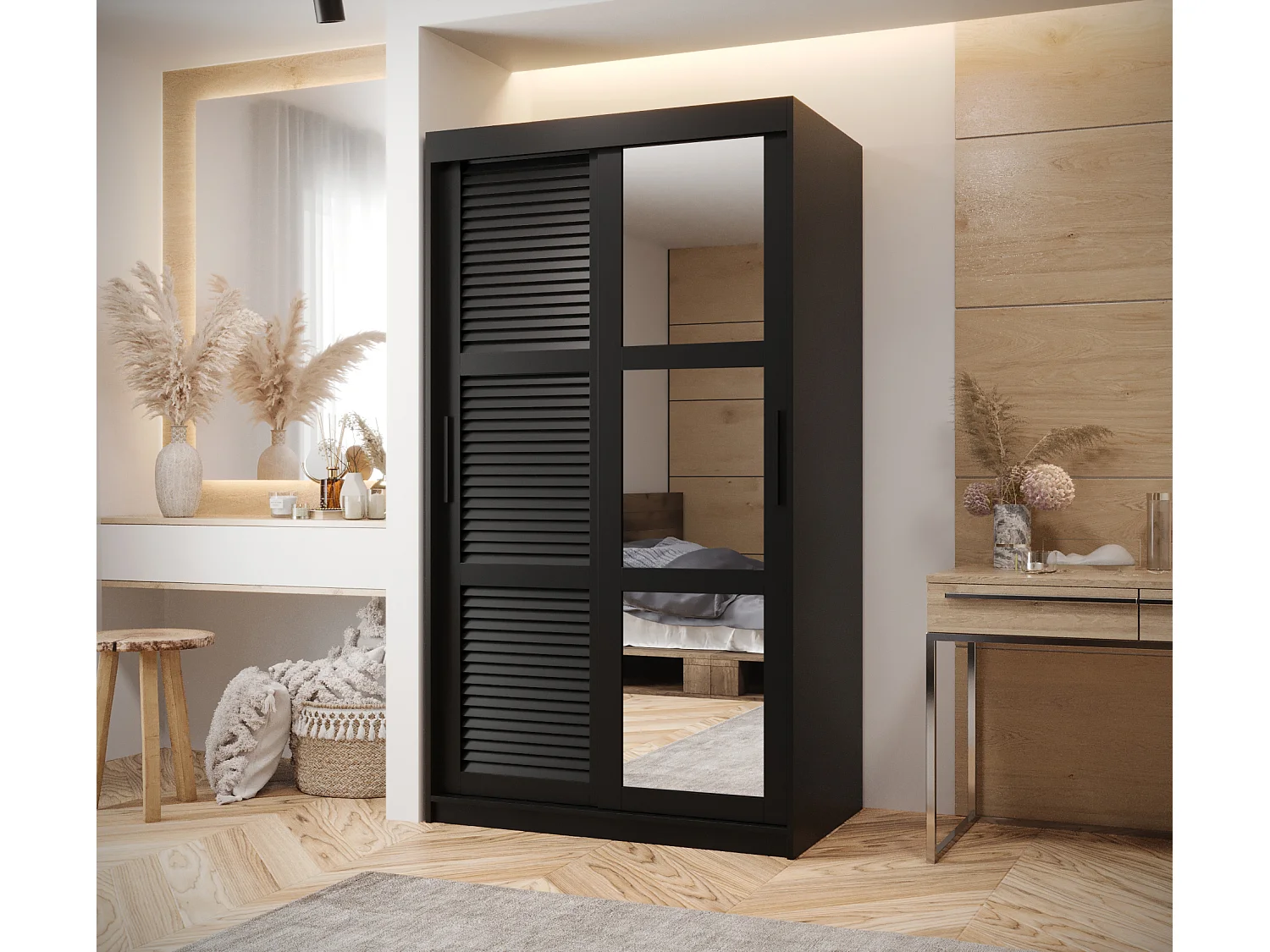 ARMOIRE ZALUZJA 2 À PORTES COULISSANTES 200/100/62 2 Portes (negro)