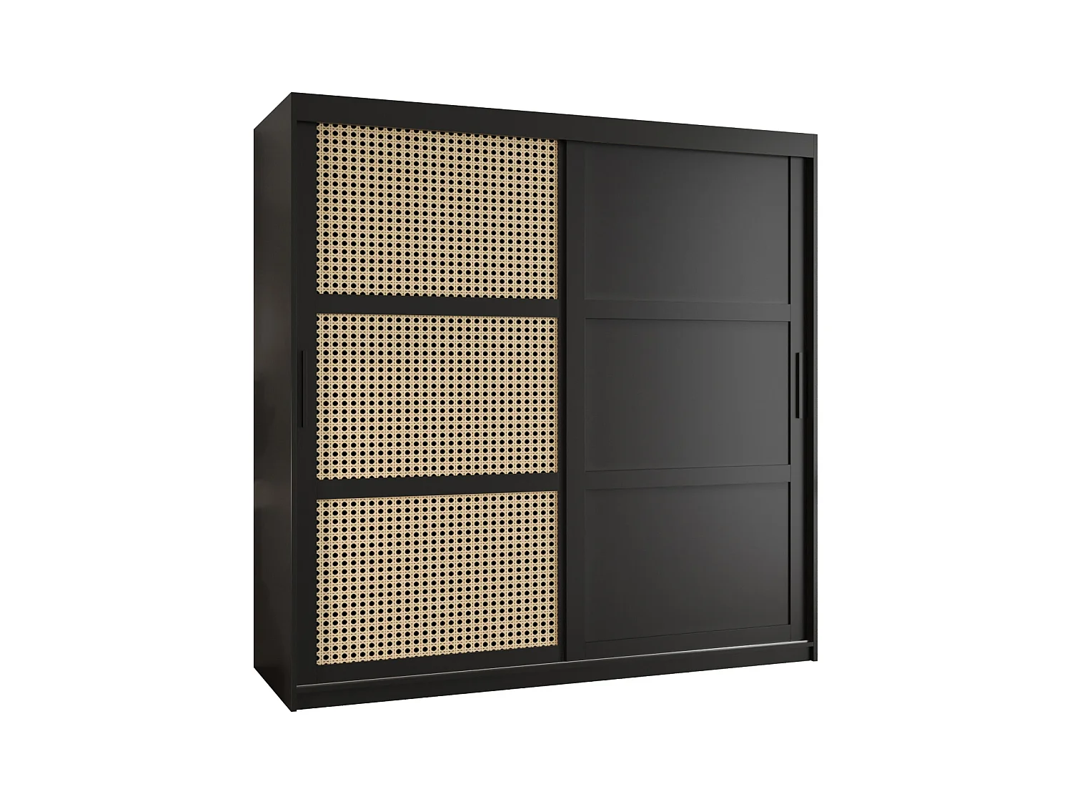ARMOIRE PLECIONKA 3 À PORTES COULISSANTES 200/180/62 2 Portes (negro)
