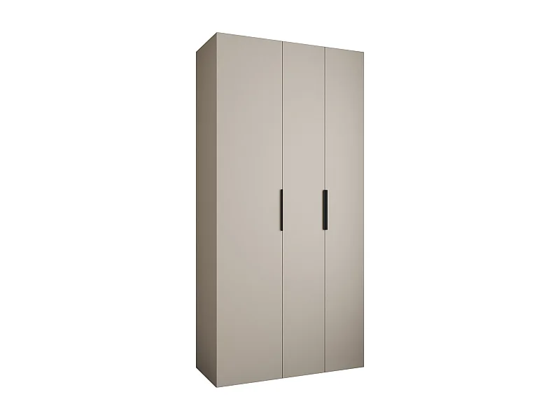 Drehtürenschrank Como 4 245,5/120/50 3-türig (Kaschmir/Schwarz)