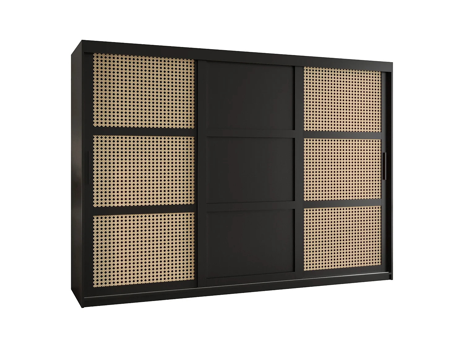 SCHWEBETÜRENSCHRANK PLECIONKA 3 200/250/62 3-türig (Schwarz)