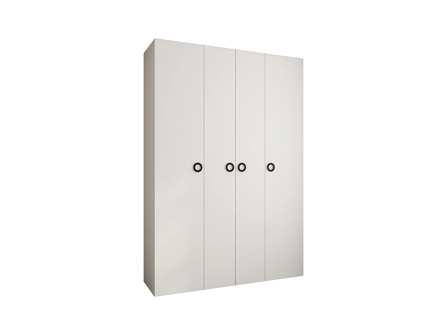 Drehtürenschrank Como 1 245,5/170/50 4-türig (Weiß/Schwarz)