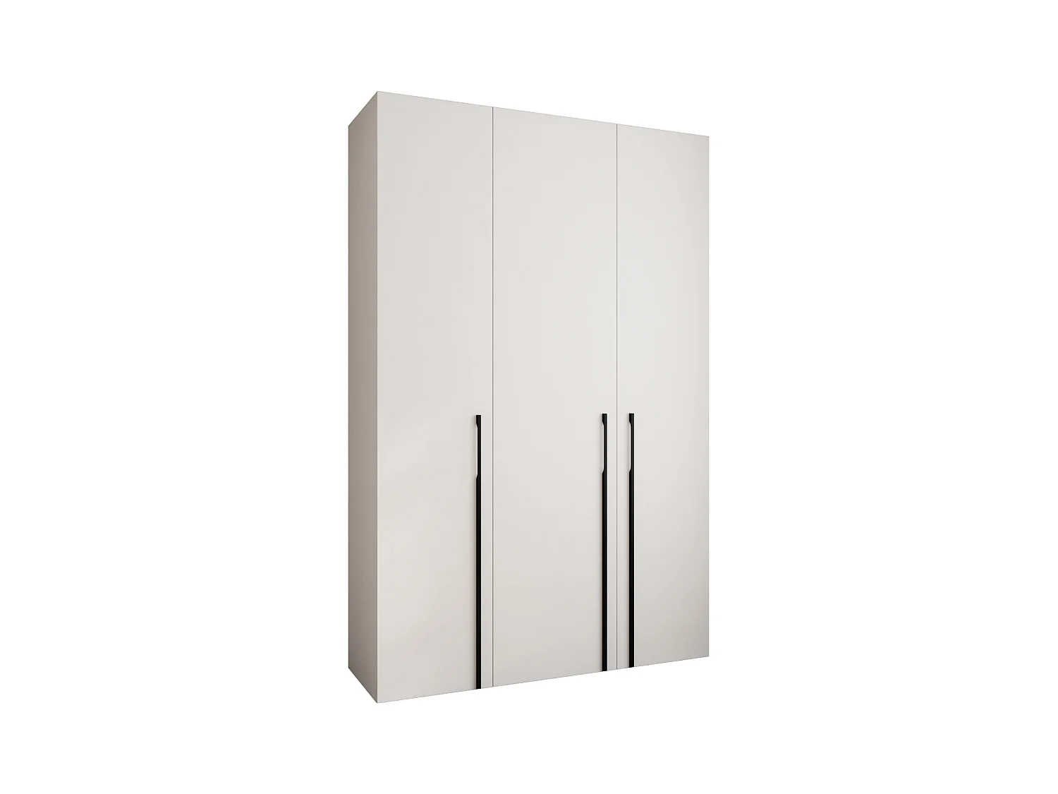 Armoire à portes battantes Como 3 245,5/160/50 3 portes (blanc/noir)