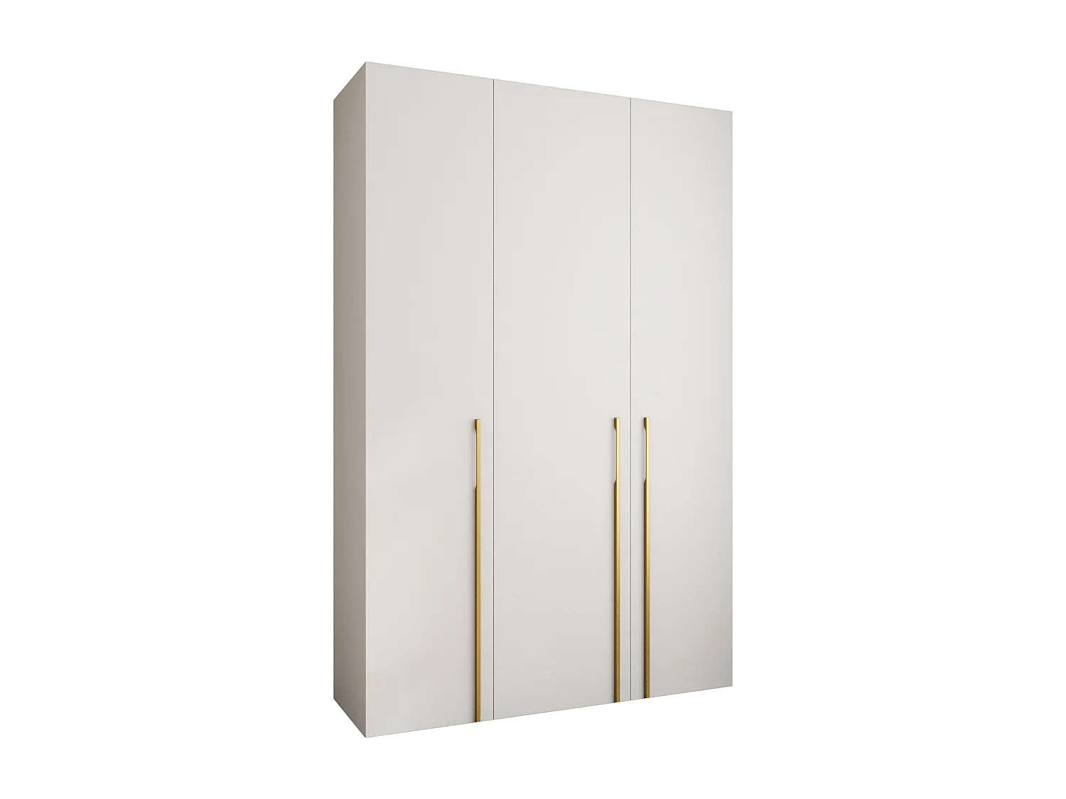 Armoire à portes battantes Como 3 245,5/160/40 3 portes (blanc/or)