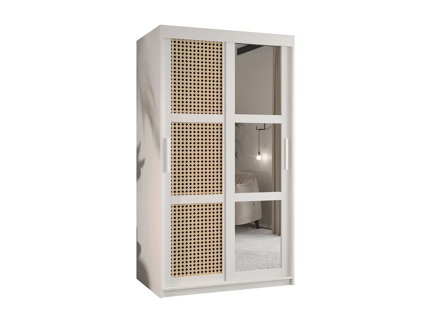 ARMOIRE PLECIONKA 2 À PORTES COULISSANTES 200/100/62 2 Portes (blanc)