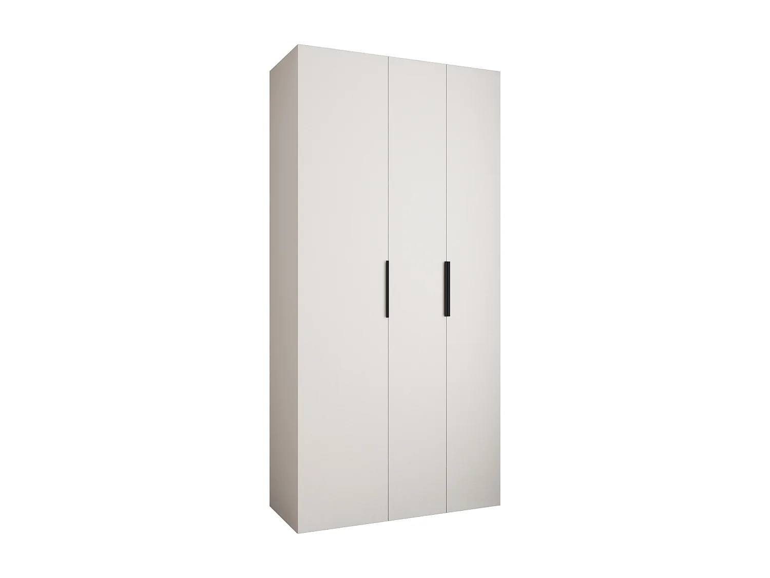 Drehtürenschrank Como 4 245,5/120/40 3-türig (Weiß/Schwarz)