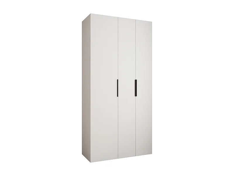Drehtürenschrank Como 4 245,5/120/40 3-türig (Weiß/Schwarz)