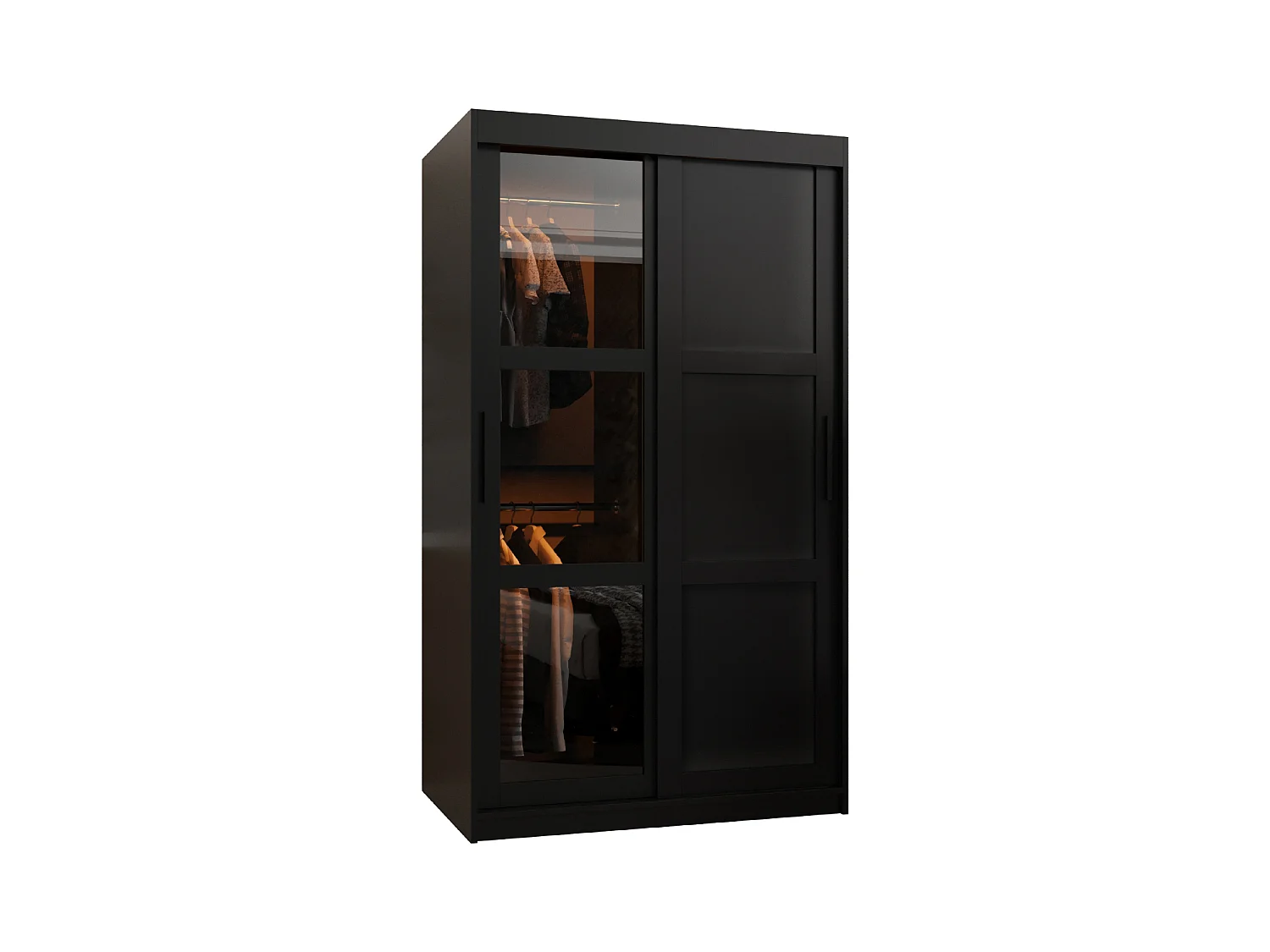 ARMOIRE DOME 3 À PORTES COULISSANTES 200/100/62 2 Portes (negro)