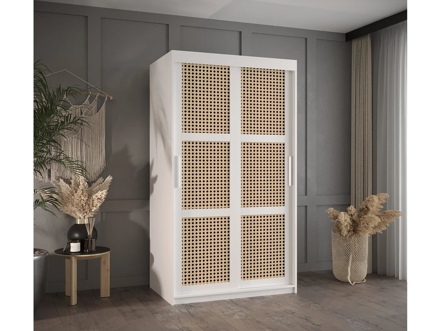 ARMOIRE PLECIONKA À PORTES COULISSANTES 200/100/62 2 Portes (blanc)