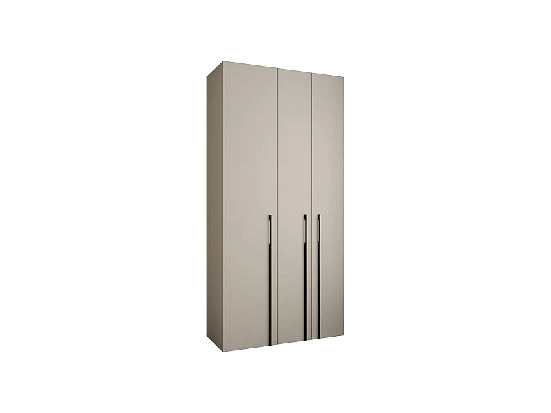Drehtürenschrank Como 3 245,5/120/40 3-türig (Kaschmir/Schwarz)