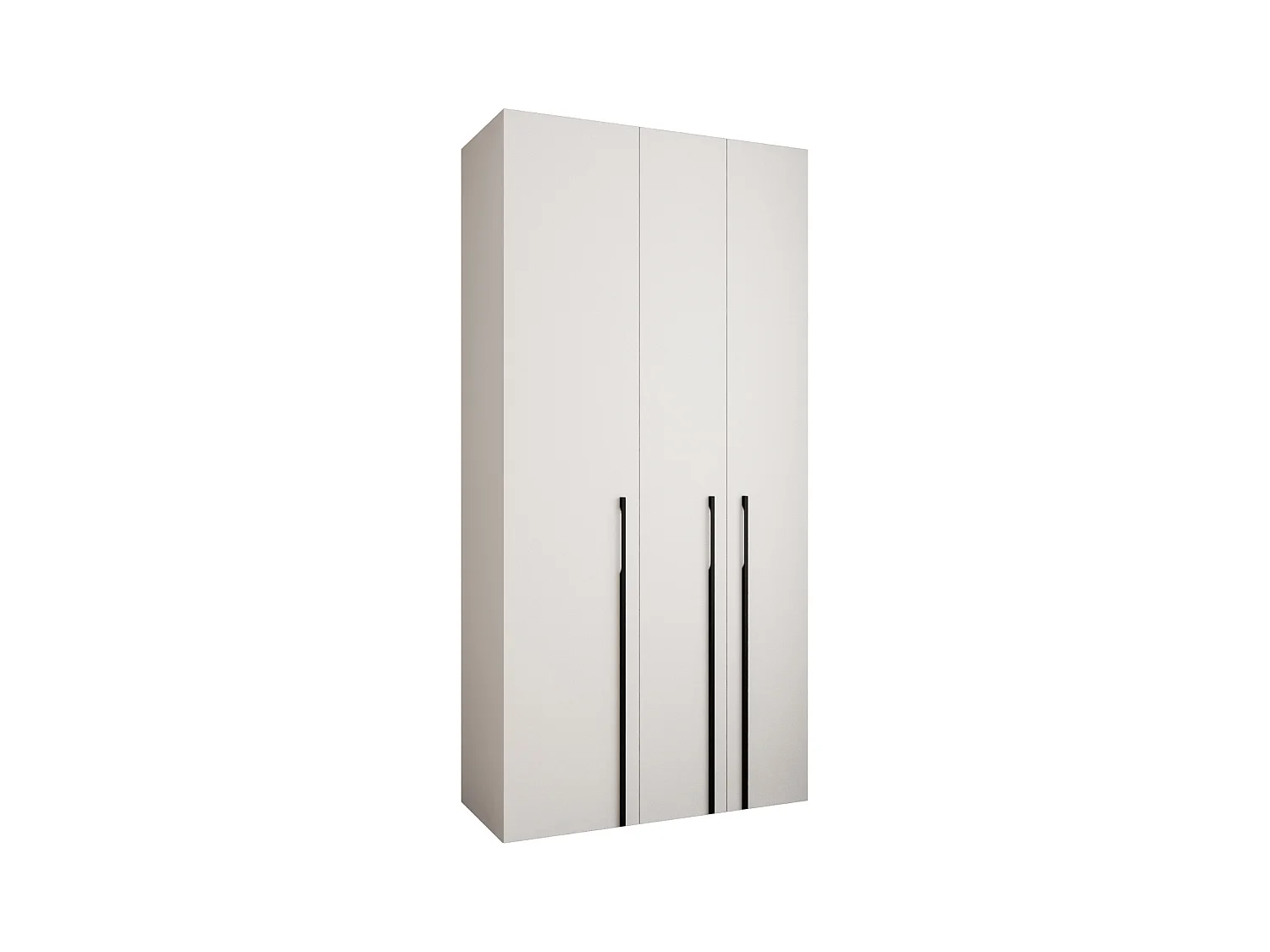 Armoire à portes battantes Como 3 245,5/120/50 3 portes (blanc/noir)