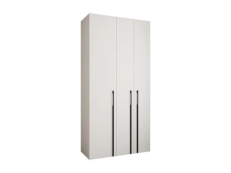 Armario Como 3 con puertas batientes 245,5/120/50 3 puertas (blanco/negro)