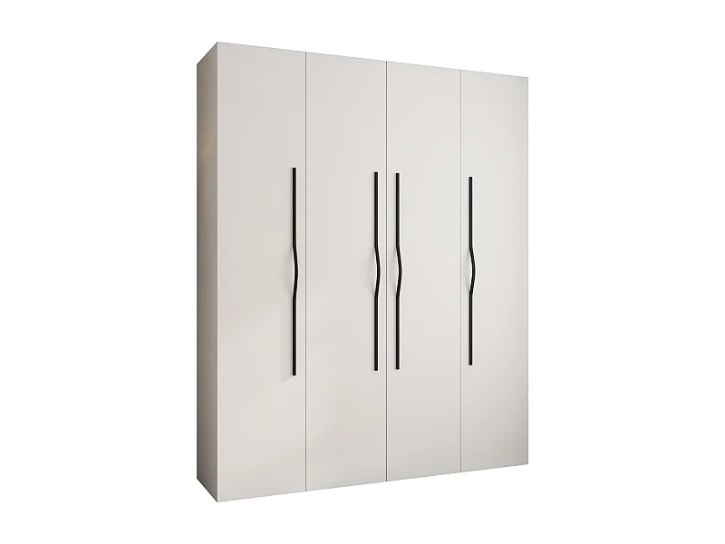 Drehtürenschrank Como 2 245,5/200/50 4-türig (Weiß/Schwarz)