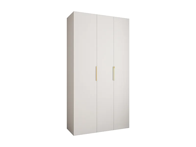 Drehtürenschrank Como 4 245,5/130/40 3-türig (Weiß/Gold)