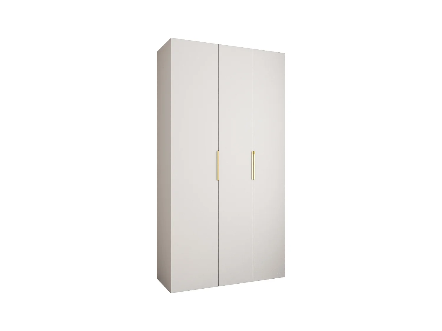 Armoire à portes battantes Como 4 245,5/130/40 3 portes (blanc/or)