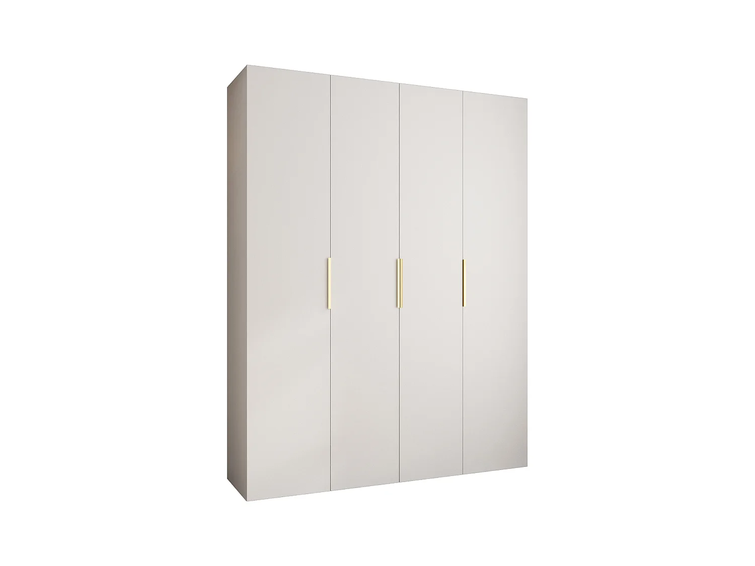 Armoire à portes battantes Como 4 245,5/190/40 4 portes (blanc/or)