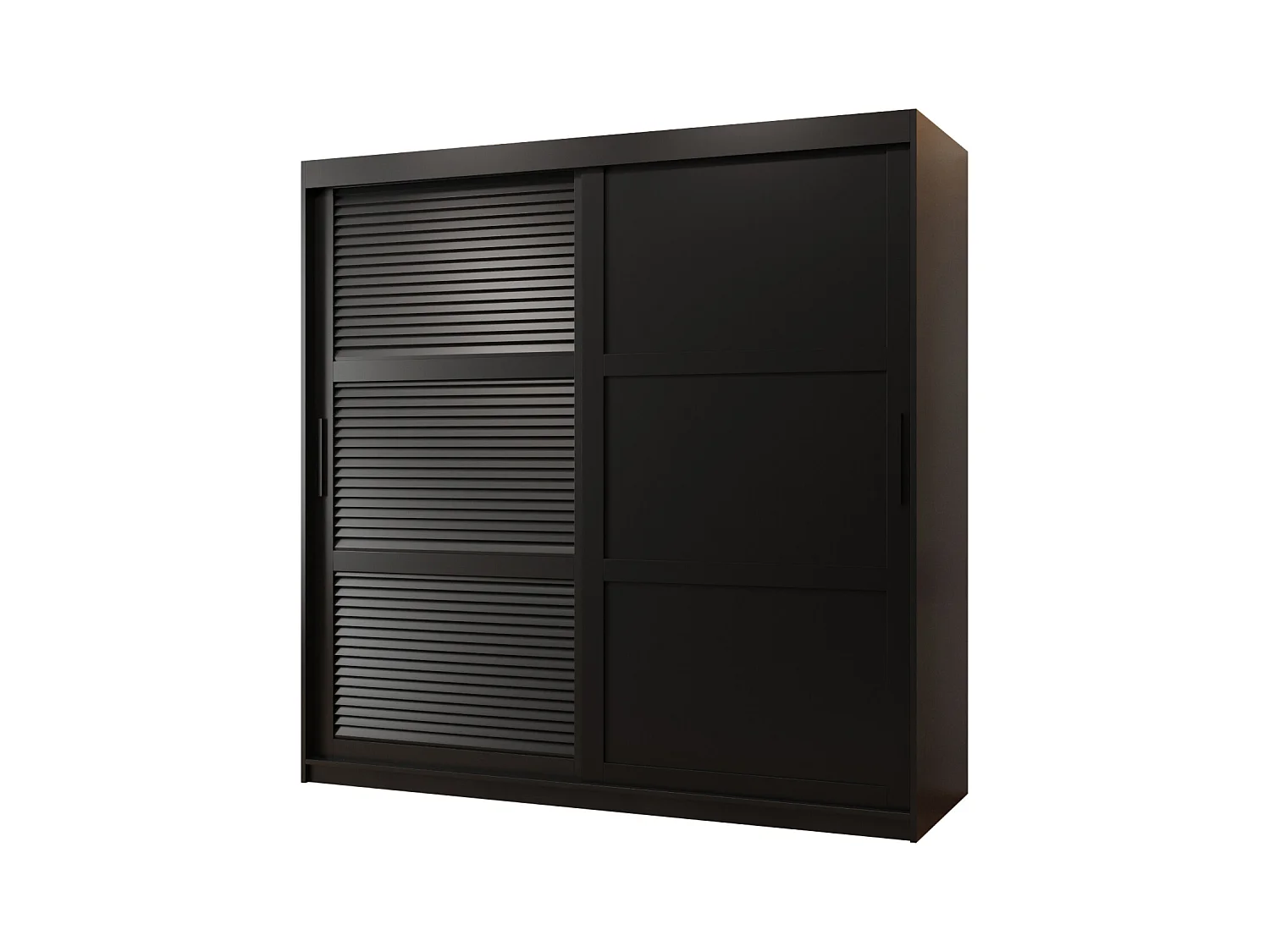 SCHWEBETÜRENSCHRANK ZALUZJA 3 200/180/62 2-türig (Schwarz)