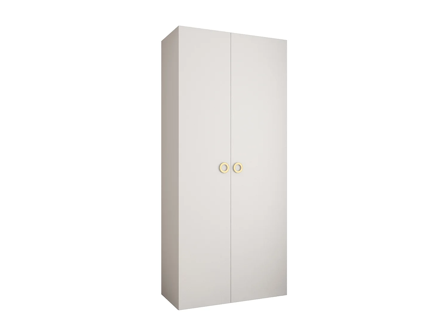 Armoire à portes battantes Como 1 245,5/110/40 2 portes (blanc/or)