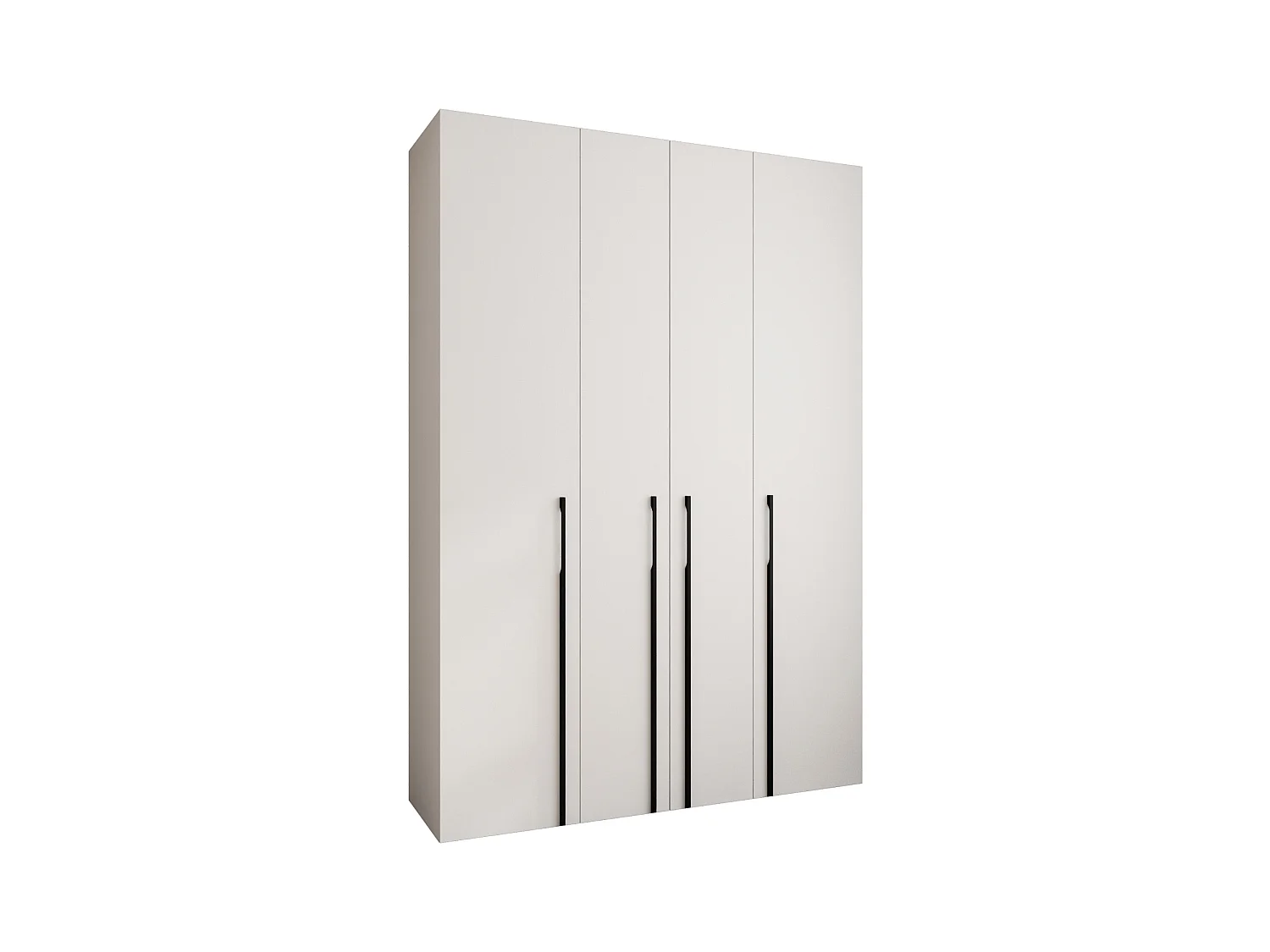 Armoire à portes battantes Como 3 245,5/170/40 4 portes (blanc/noir)