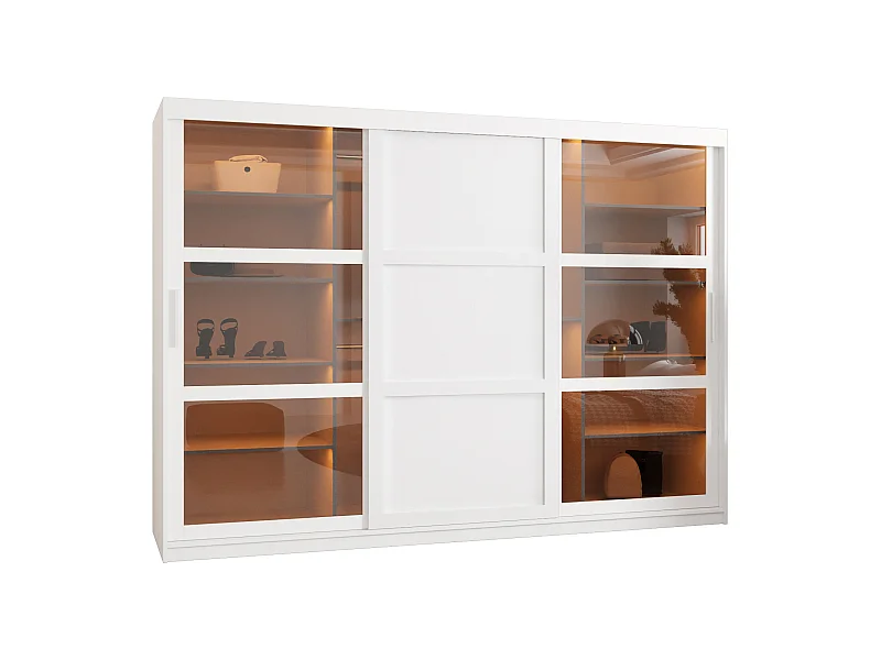 SCHWEBETÜRENSCHRANK DOME 3 200/250/62 3-türig (Weiß)