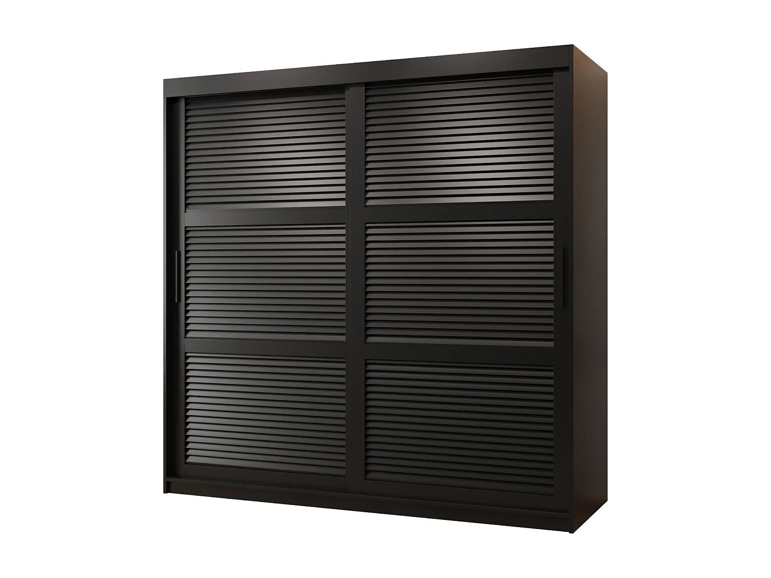 SCHWEBETÜRENSCHRANK ZALUZJA 200/180/62 2-türig (Schwarz)