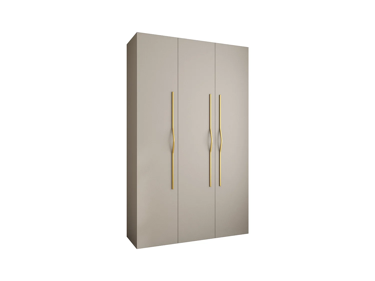 Armoire à portes battantes Como 2 245,5/150/40 3 portes (cachemire/or)