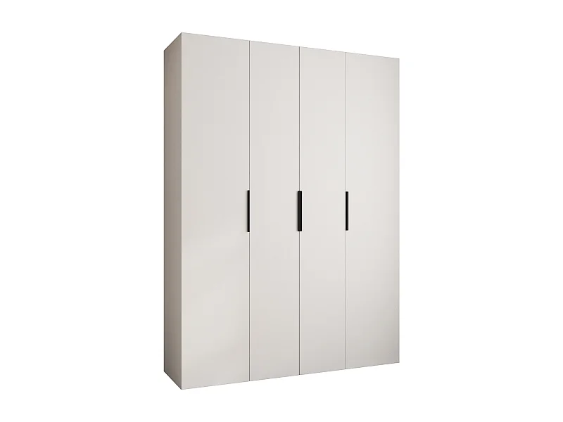Drehtürenschrank Como 4 245,5/180/40 4-türig (Weiß/Schwarz)