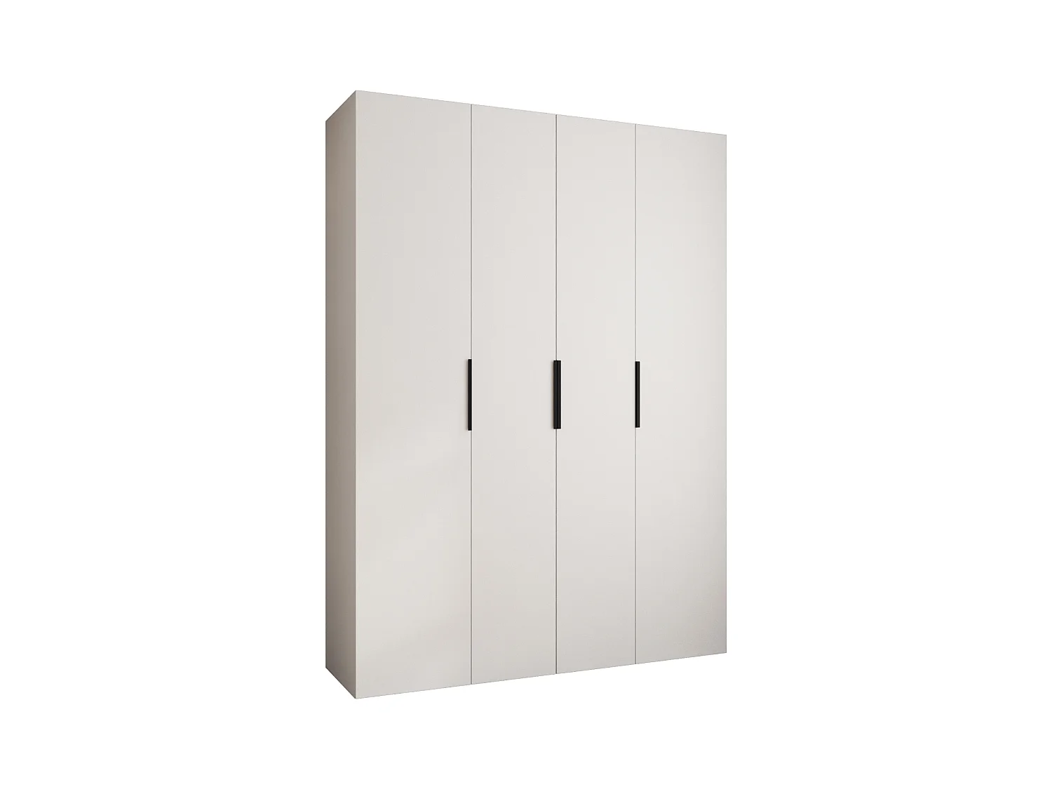 Armoire à portes battantes Como 4 245,5/180/40 4 portes (blanc/noir)