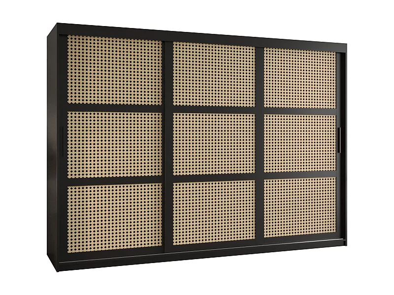 SCHWEBETÜRENSCHRANK PLECIONKA 200/250/62 3-türig (Schwarz)