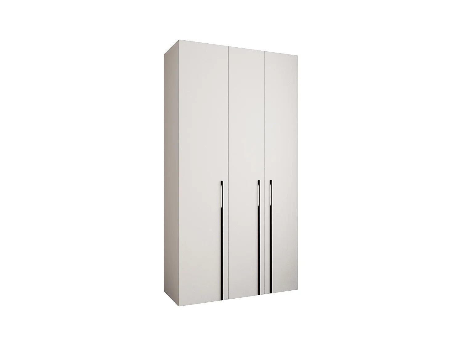 Armoire à portes battantes Como 3 245,5/130/40 3 portes (blanc/noir)