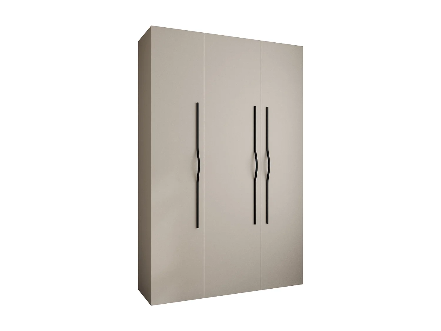 Armoire à portes battantes Como 2 245,5/160/50 3 portes (cachemire/noir)