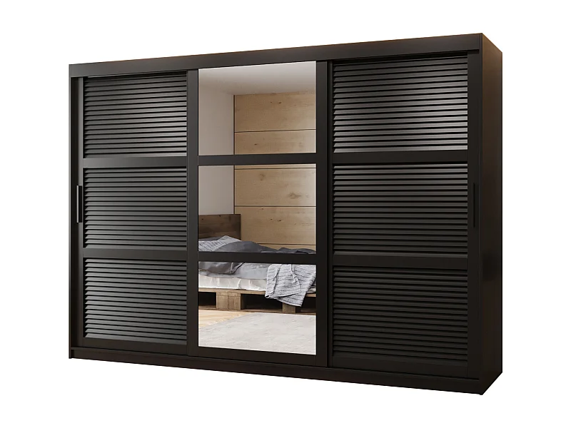 ARMOIRE ZALUZJA 2 À PORTES COULISSANTES 200/250/62 3 Portes (negro)
