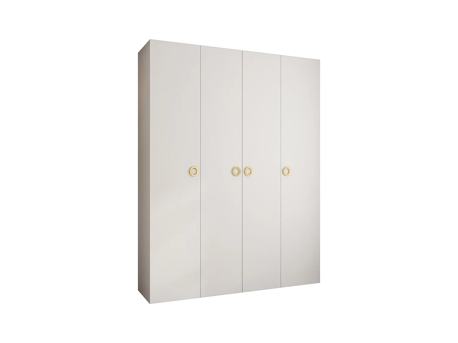 Armoire à portes battantes Como 1 245,5/190/40 4 portes (blanc/or)