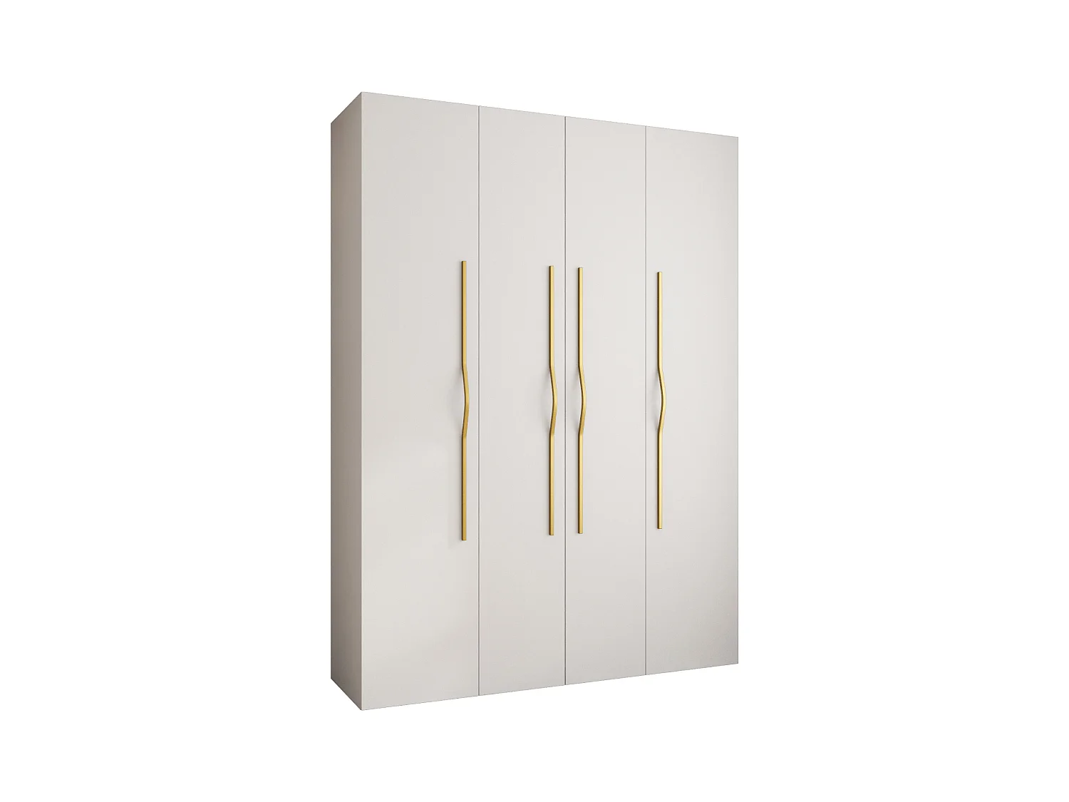 Armoire à portes battantes Como 2 245,5/180/50 4 portes (blanc/or)