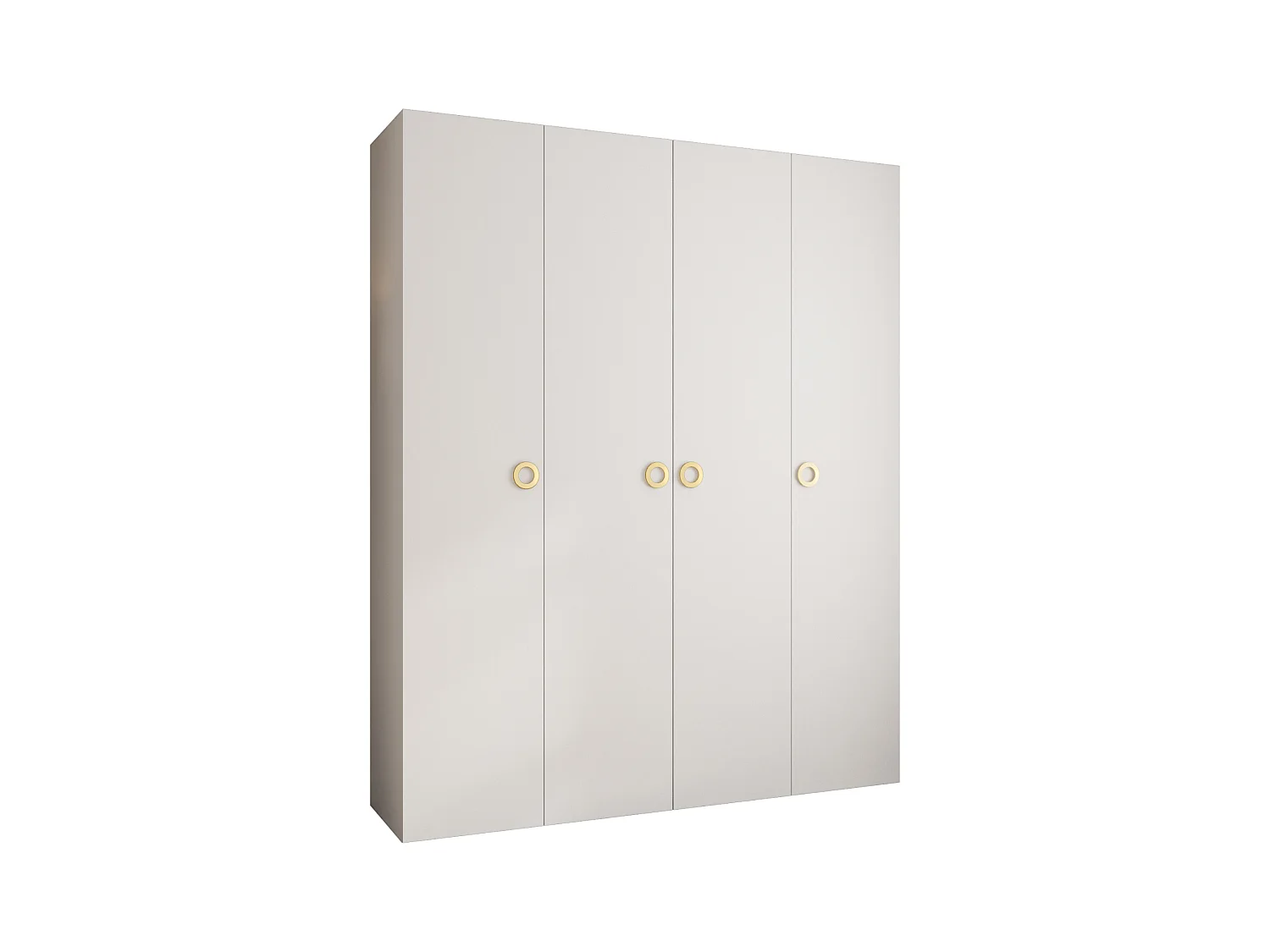 Drehtürenschrank Como 1 245,5/200/50 4-türig (Weiß/Gold)